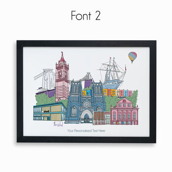 Personalised Bristol Skyline, Landmarks Print, 3 of 6