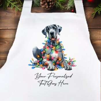Personalised Great Dane In Christmas Lights, 6 of 10