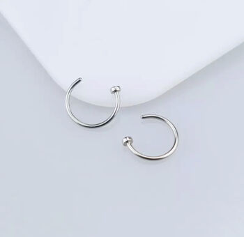 Titanium Open Nose Ring 8mm, 10 of 12