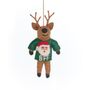 Handmade Felt Bff Reindeer Decoration, thumbnail 2 of 3