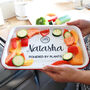 Personalised Vegan Enamel Serving Tray, thumbnail 2 of 5