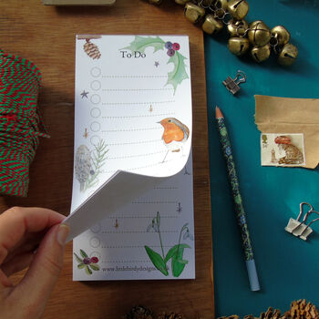 Robin 'To Do' List Christmas Notepad, 3 of 10