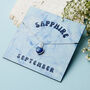 Sterling Silver September Sapphire Necklace Card, thumbnail 1 of 7