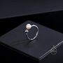 Minimalist Pearl And Ball Open Ring, thumbnail 1 of 10