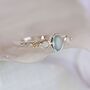 White Opal Ring With Aqua Chalcedony, thumbnail 4 of 8