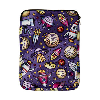Space Themed Snugbook Water Resistant Book Pouch Purple, 4 of 6