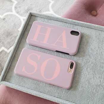 Pink And Purple Personalised Phone Case, 3 of 6