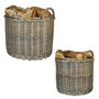 Set Of Two Round Wicker Baskets, thumbnail 2 of 5