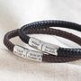 Personalised Men's Woven Vegan Bracelet With Clasp, thumbnail 1 of 8