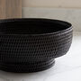 Marbury Black Rattan Decorative Bowl, thumbnail 5 of 5