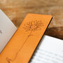 Personalised Name And Birth Flower Leather Bookmark, thumbnail 3 of 4