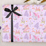 Three Sheets Of Children's 4th Birthday Unicorn Wrapping Paper, thumbnail 2 of 2
