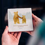 Personalised Ceramic Tile Child And Daddy Bear Gift For Dad, thumbnail 1 of 6