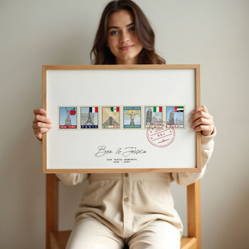 Personalised Travel Destination Stamp Print, 8 of 12