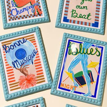 Blues Night Retro Music Art Print, 12 of 12