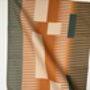 Combed Stripe Tae Towel Burnt Orange, thumbnail 2 of 4