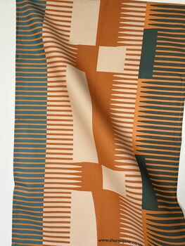 Combed Stripe Tae Towel Burnt Orange, 2 of 4