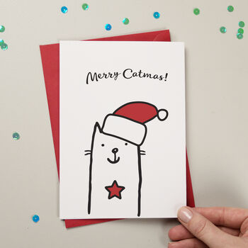 Merry Catmas Christmas Cards Single And Packs Available, 3 of 6