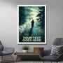 Personalised Mountain Bike Into The Sunset Poster, thumbnail 3 of 7