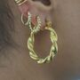 18 K Gold Plated Brooklyn Hoops, thumbnail 6 of 7