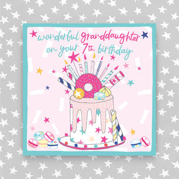 7th Birthday Card For Daughter/Granddaughter/Niece, 2 of 3