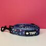 Navy And Pink Floral Dog Lead/Leash, thumbnail 1 of 5