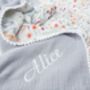 Personalised Wildflower Organic Muslin Baby Blanket, thumbnail 6 of 6
