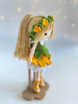 Handmade Crochet Fairy Doll, Tinker Bell, 7 of 12