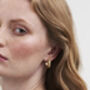 Blackberry Bramble Gold Hoop Earrings, thumbnail 2 of 7
