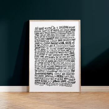 Piano Man Billy Joel, Song Lyrics Wall Art, 2 of 11