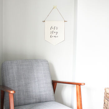 Let's Stay Home Personalised Hanging Sign, 2 of 5