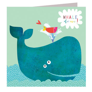 Whale Done Greetings Card, 3 of 5