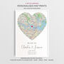 The Place We Got Engaged Personalised Map Print Engagement Gift, thumbnail 1 of 12