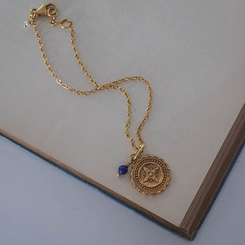 Compass With Lapis Lazuli Bracelet In Silver Or Gold, 7 of 7