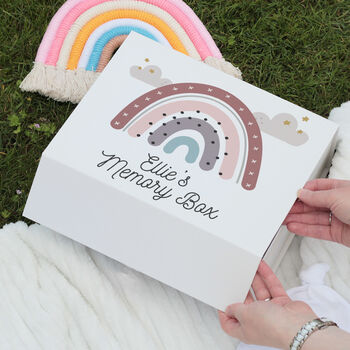 Personalised Pastel Rainbow Children's Keepsake Box, 3 of 5