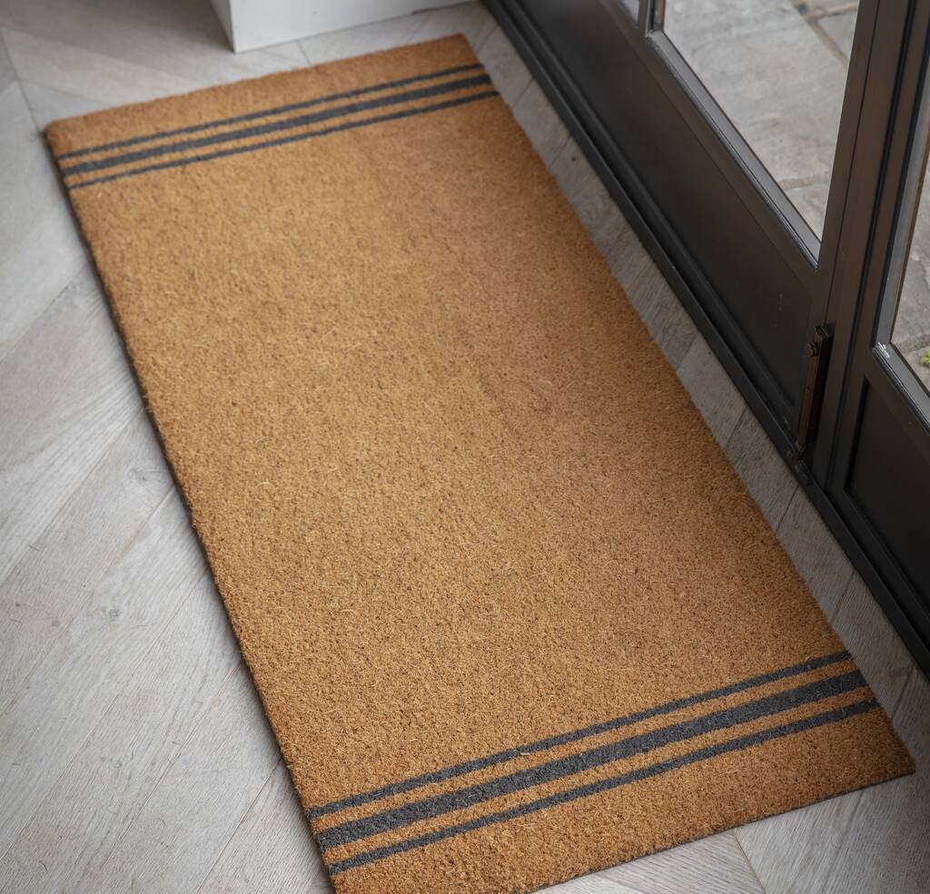 Grey Stripe Doormat Runner By Marquis & Dawe