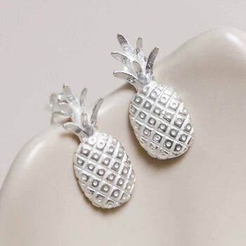 Sterling Silver Pineapple Studs, 4 of 4
