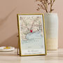 Personalised Vintage Map Picture With Stitched Heart, thumbnail 3 of 10