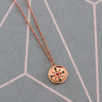 Initial Disc And Charm Layered Necklace Set, 6 of 6