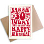 Personalised, Frameable 30th Birthday Card, thumbnail 2 of 3
