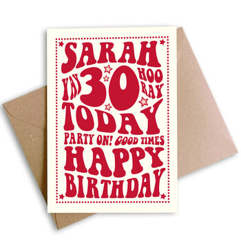 Personalised, Frameable 30th Birthday Card, 2 of 3