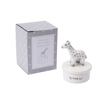 Ceramic 'My Tooth Box' Giraffe Keepsake Trinket, 2 of 4