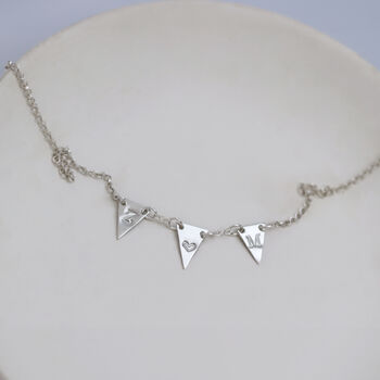 Personalised Silver Bunting Necklace, 7 of 10
