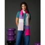 Ribbed Colour Block Wool And Cashmere Scarf Pink Women, thumbnail 1 of 3