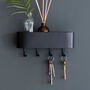 Steel Keyhook And Shelf In Charcoal Grey Or White, thumbnail 2 of 5