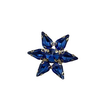 Sapphire Blue Sparkle Star Brooch, 2 of 4