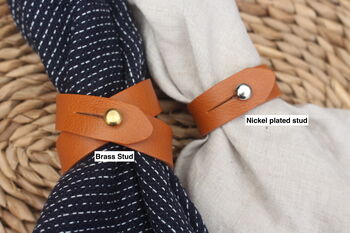 Slim Leather Napkin Rings, 8 of 8