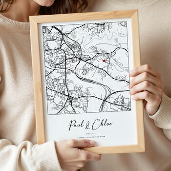 New Home Gift – Personalised Housewarming Gift, New Home Map Print, 8 of 8