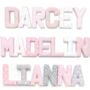 Pink And Grey Nameset Fabric Letters, thumbnail 8 of 12