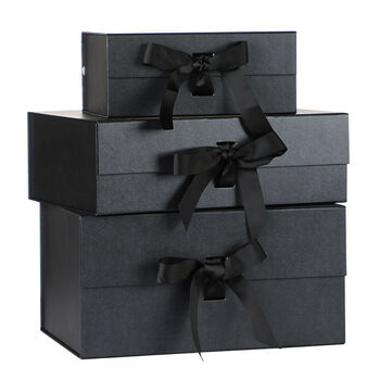 Personalised Midnight Black Luxury Gift Box, 2 of 6